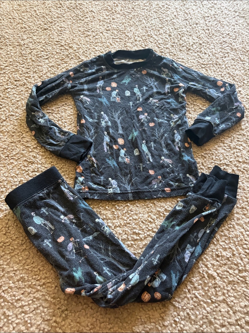 B62 Fletch 2t 2pc LS Bamboo PJ Set, Halloween WASHWEAR